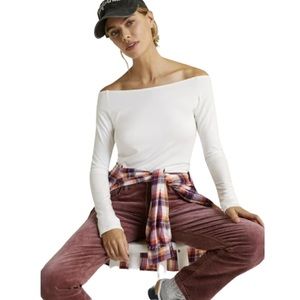 Anthro Amadi Ballet Boat-Neck Top NWOT